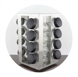 Glitter Pulbere Sticla rotative Display Raft